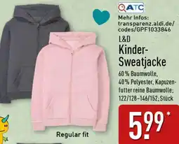Aldi Nord L&D Kinder Sweatjacke Angebot