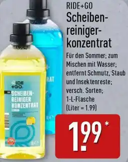 Aldi Nord RIDE+GO Scheibenreinigerkonzentrat Angebot