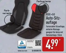Aldi Nord RIDE+GO Auto-Sitzauflage Angebot