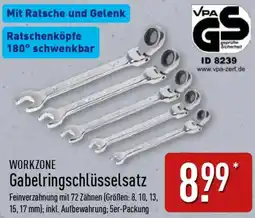 Aldi Nord WORKZONE Gabelringschlüsselsatz Angebot