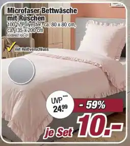 Poco Microfaser Bettwäsche mit Rüschen Angebot