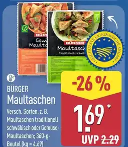 Aldi Nord Bürger maultaschen Angebot
