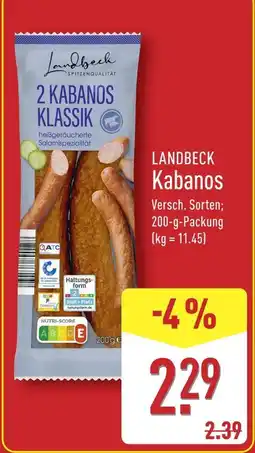 Aldi Nord Landbeck kabanos Angebot