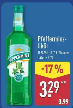 Aldi Nord Pfefferminzlikör Angebot