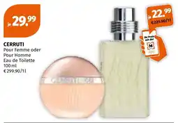 Müller CERRUTI Pour Femme oder Pour Homme Eau de Toilette Angebot