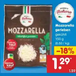 Netto Marken-Discount Mozzarella gerieben Angebot