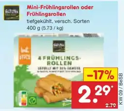 Netto Marken-Discount Mini-Frühlingsrollen oder Frühlingsrollen Angebot
