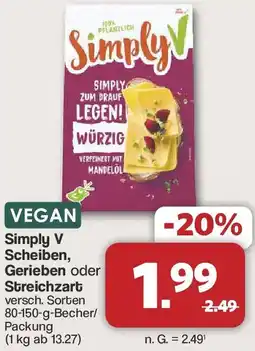 Famila Nord West VEGAN Simply V Scheiben, Gerieben oder Streichzart Angebot
