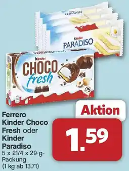 Famila Nord West Ferrero Kinder Choco Fresh oder Kinder Paradiso Angebot