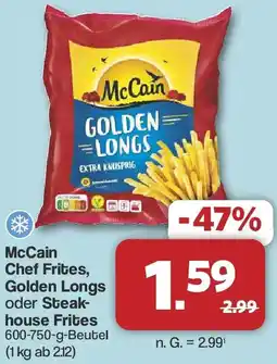 Famila Nord West McCain Chef Frites, Golden Longs oder Steakhouse Frites Angebot
