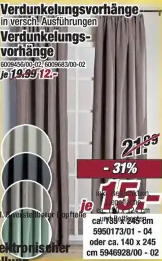 Poco Verdunkelungsvorhänge Angebot