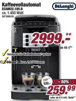 Poco DeLonghi Kaffeevollautomat ECAM22.105.B Angebot