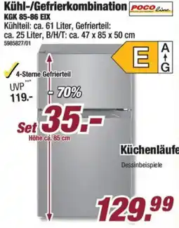 Poco Pocoline Kühl-/Gefrierkombination KGK 85-86 EIX Angebot