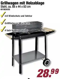 Poco Grillwagen mit Holzablage Angebot