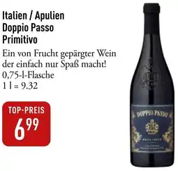 Galeria Markthalle Italien / Apulien Doppio Passo Primitivo Angebot