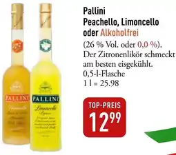 Galeria Markthalle Pallini Peachello, Limoncello oder Alkoholfrei Angebot