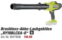 toom Baumarkt RYOBI Brushless-Akku-Laubgebläse ,,RY18BLCXA-0" Angebot