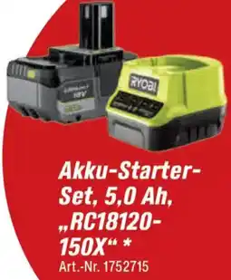 toom Baumarkt RYOBI Akku-Starter-Set, 5,0 Ah ,,RC18120-150X" Angebot