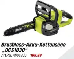 toom Baumarkt RYOBI Brushless-Akku-Kettensäge 0CS1830 Angebot