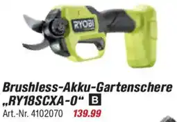 toom Baumarkt RYOBI Brushless-Akku-Gartenschere ,,RY18SCXA-0" Angebot
