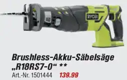 toom Baumarkt RYOBI Brushless-Akku-Säbelsäge R18RS7-0 Angebot