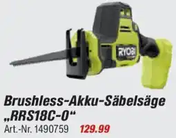 toom Baumarkt RYOBI Brushless-Akku-Säbelsäge ,,RRS18C-0" Angebot