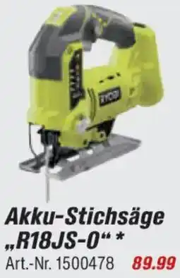toom Baumarkt RYOBI Akku-Stichsäge ,,R18JS-0" Angebot