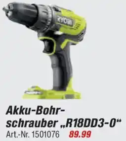 toom Baumarkt RYOBI Akku-Bohrschrauber ,,R18DD3-0" Angebot