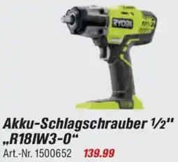 toom Baumarkt RYOBI Akku-Schlagschrauber 1/2" R18IW3-0 Angebot
