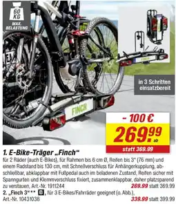 toom Baumarkt E-Bike-Träger ,,Finch" Angebot