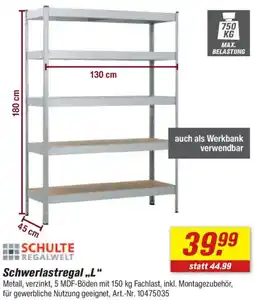 toom Baumarkt SCHULTE REGALWELT Schwerlastregal ,,L" Angebot
