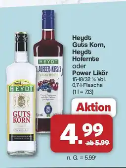 Famila Nord West Heydt Guts Korn, Heydt Hofernte oder Power Likör Angebot
