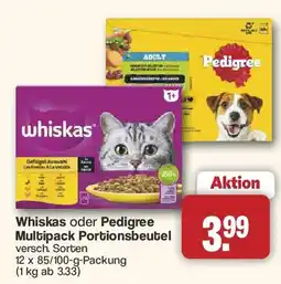 Famila Nord West Whiskas oder Pedigree Multipack Portionsbeutel Angebot