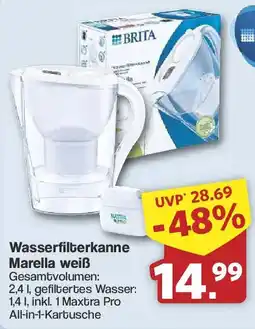 Famila Nord West Wasserfilterkanne Marella weiß Angebot