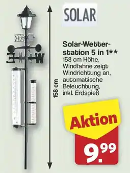 Famila Nord West SOLAR Solar Wetterstation 5 in 1 Angebot