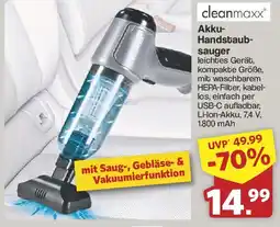 Famila Nord West cleanmaxx Akku Handstaubsauger Angebot