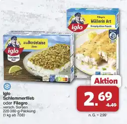 Famila Nord West Iglo Schlemmerfilet oder Filegro Angebot
