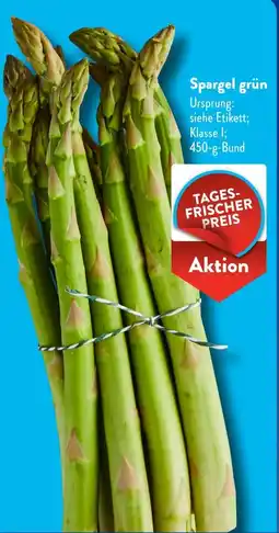Aldi Süd Spargel grün Angebot