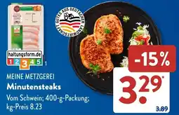 Aldi Süd MEINE METZGEREI Minutensteaks Angebot