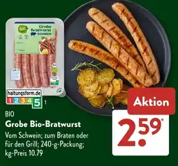 Aldi Süd BIO Grobe Bio Bratwurst Angebot