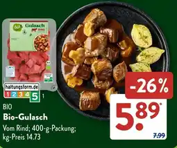 Aldi Süd BIO Bio Gulasch Angebot
