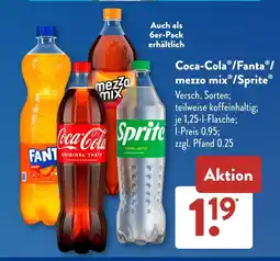 Aldi Süd Coca-Cola/Fanta/ mezzo mix/Sprite Angebot