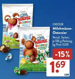 Aldi Süd CHOCEUR Milchmäuse Ostereier Angebot