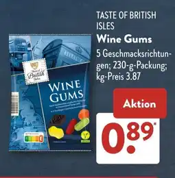Aldi Süd TASTE OF BRITISH ISLES Wine Gums Angebot