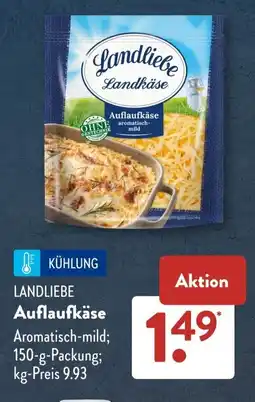 Aldi Süd LANDLIEBE Auflaufkäse Angebot