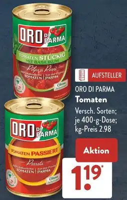 Aldi Süd ORO DI PARMA Tomaten Angebot