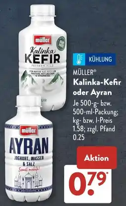Aldi Süd MÜLLER Kalinka Kefir oder Ayran Angebot