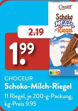 Aldi Süd CHOCEUR Schoko Milch Riegel Angebot