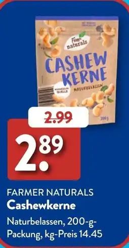 Aldi Süd FARMER NATURALS Cashewkerne Angebot