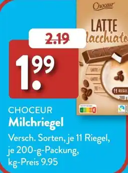 Aldi Süd CHOCEUR Milchriegel Angebot